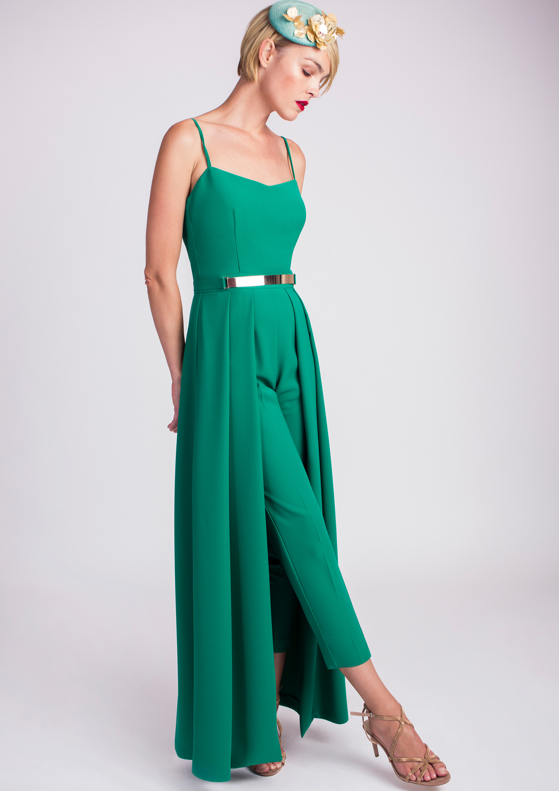 Green special occasion jumpsuit