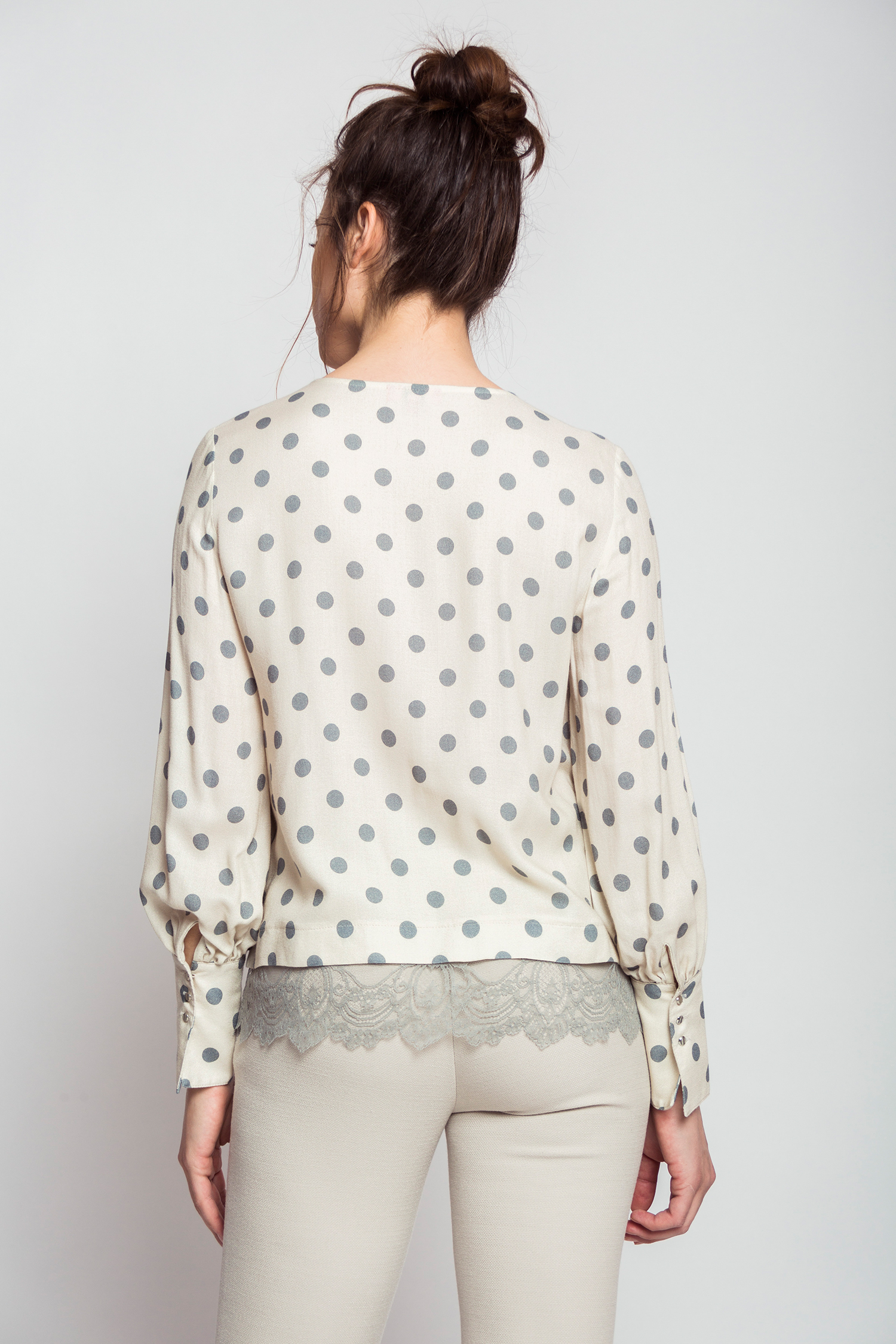 Blusa lunares on sale manga abullonada