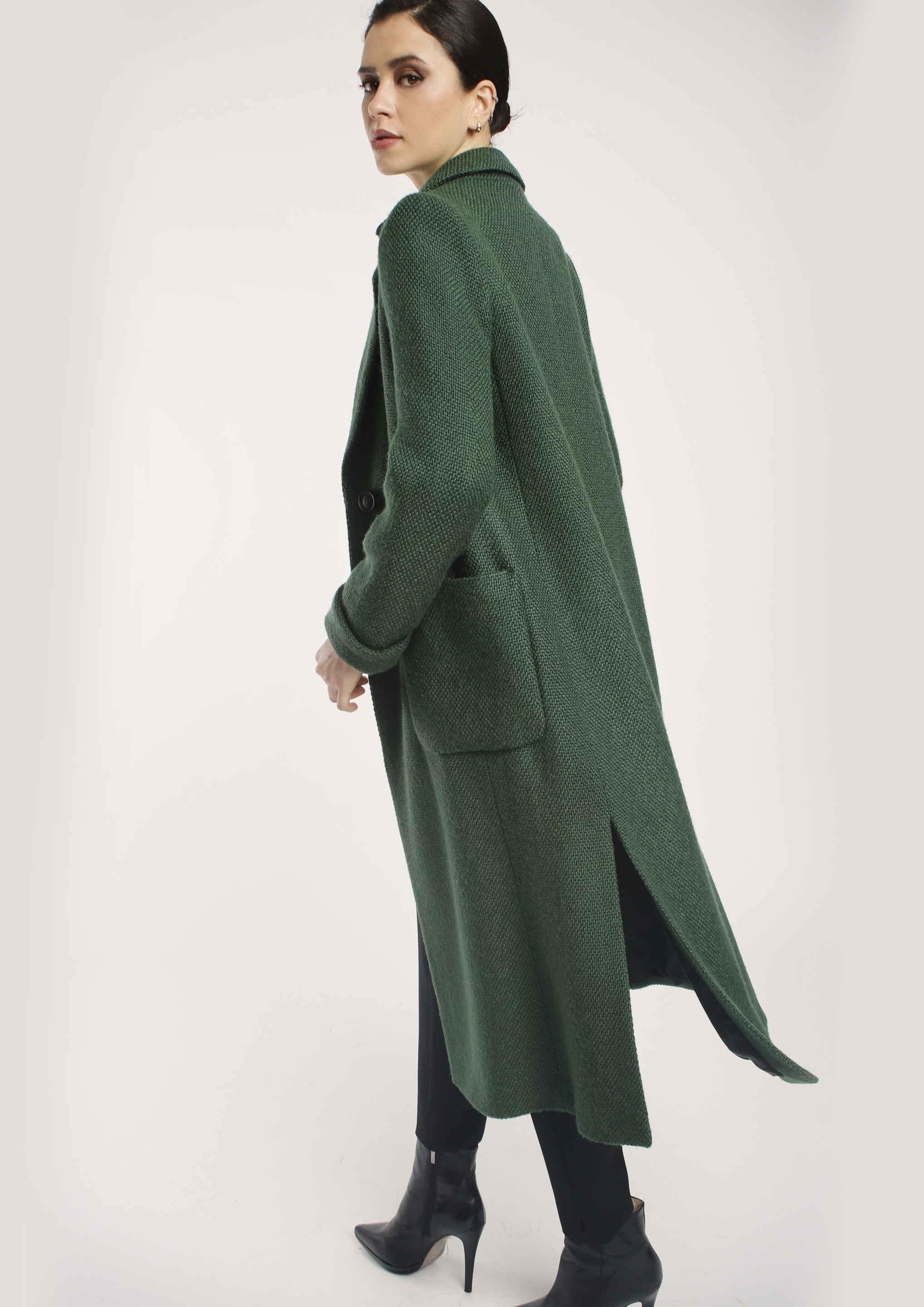 Abrigo largo verde hotsell