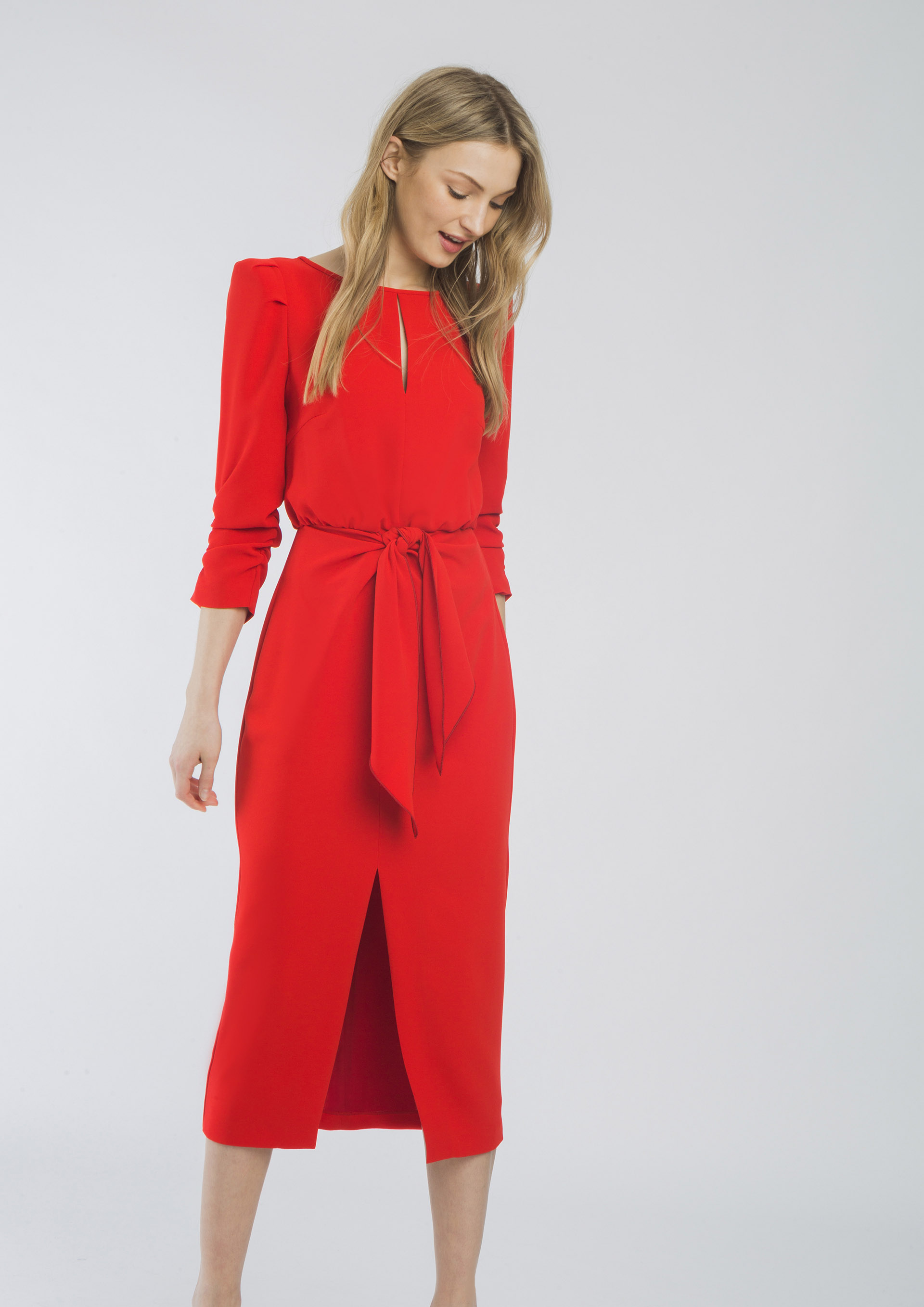 Vestido rojo midi clearance