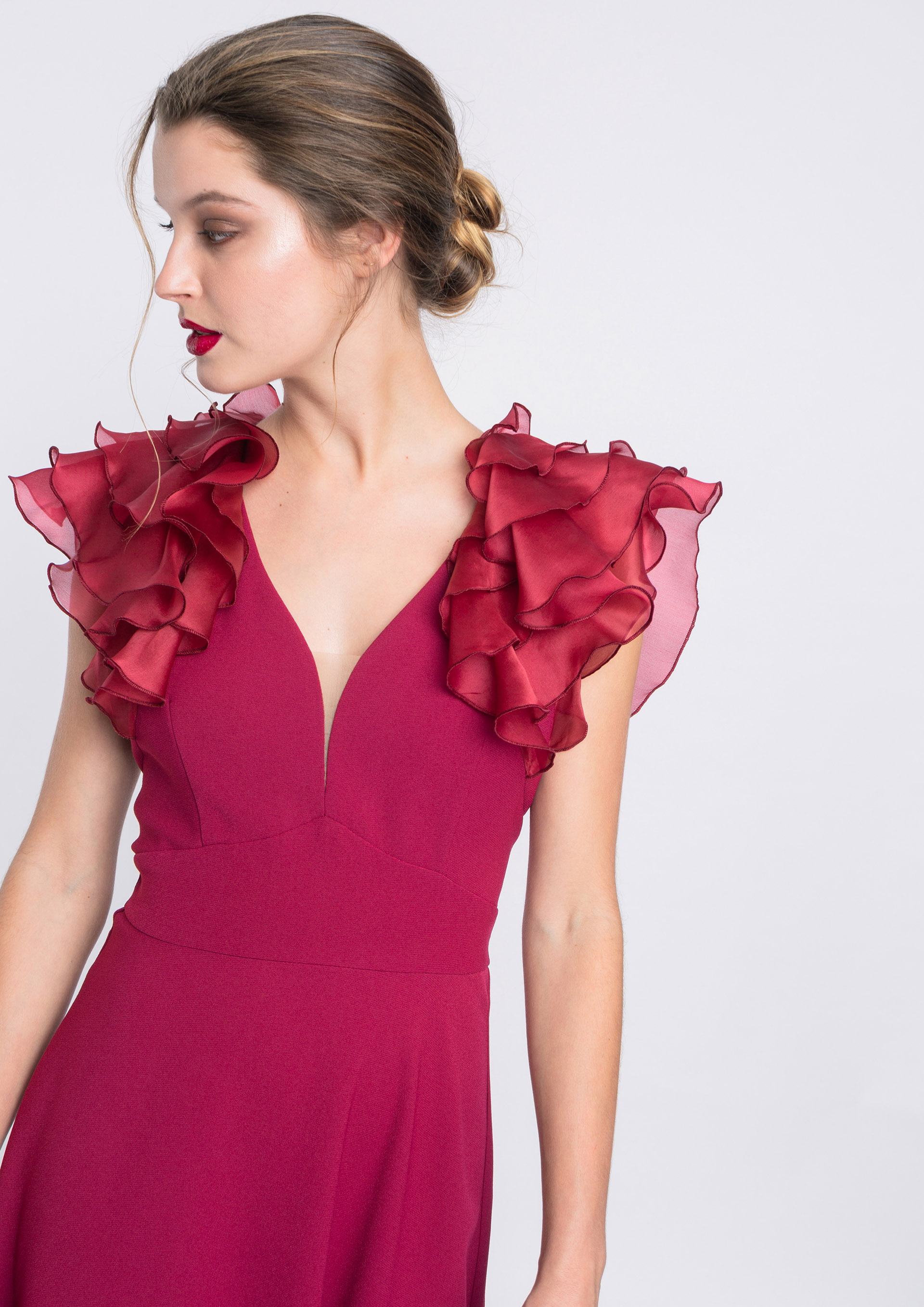 Vestido granate cheap