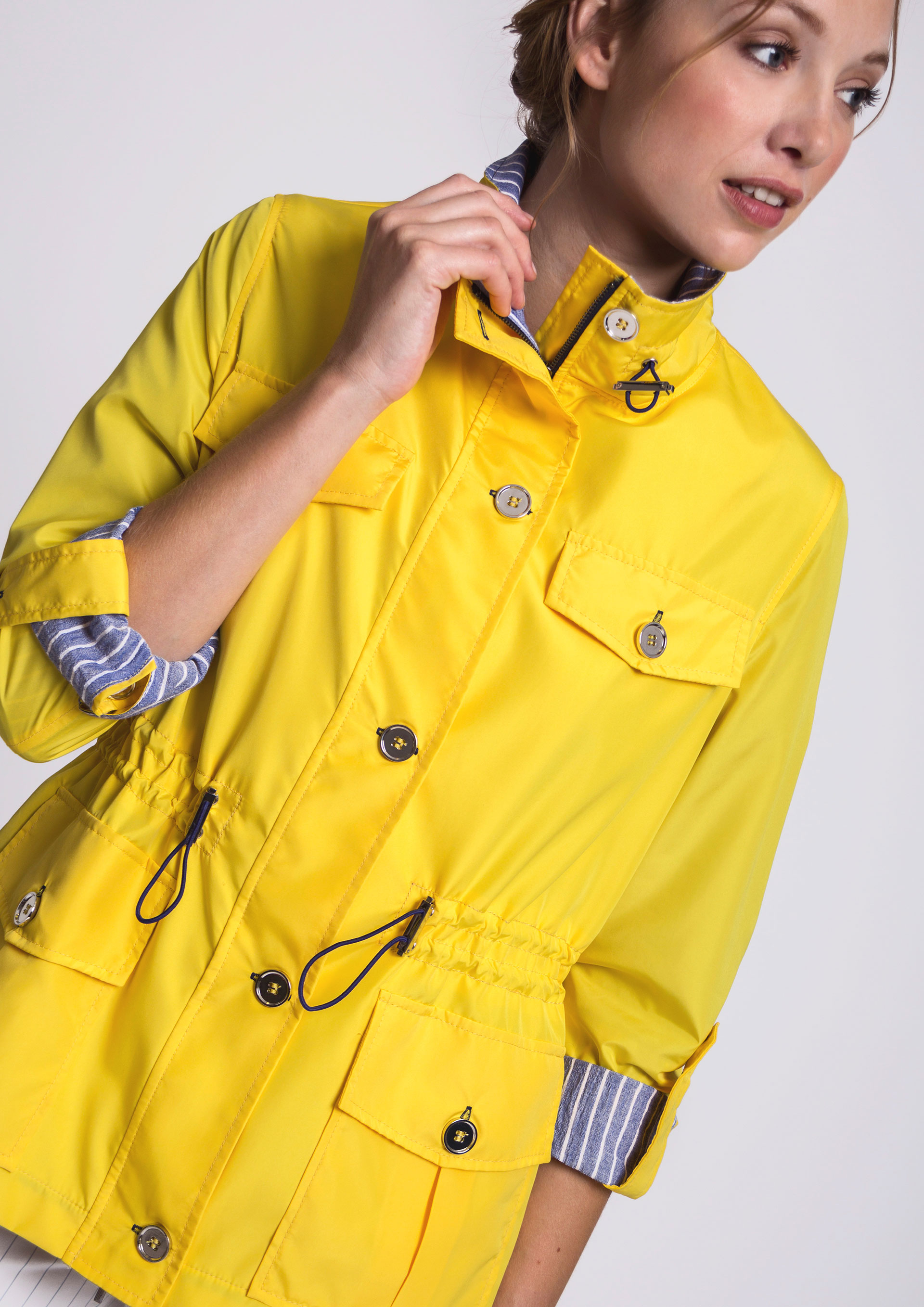 Short yellow parka