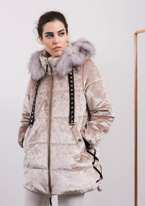 Parka Alba Conde Acolchada Kaki Para Mujer