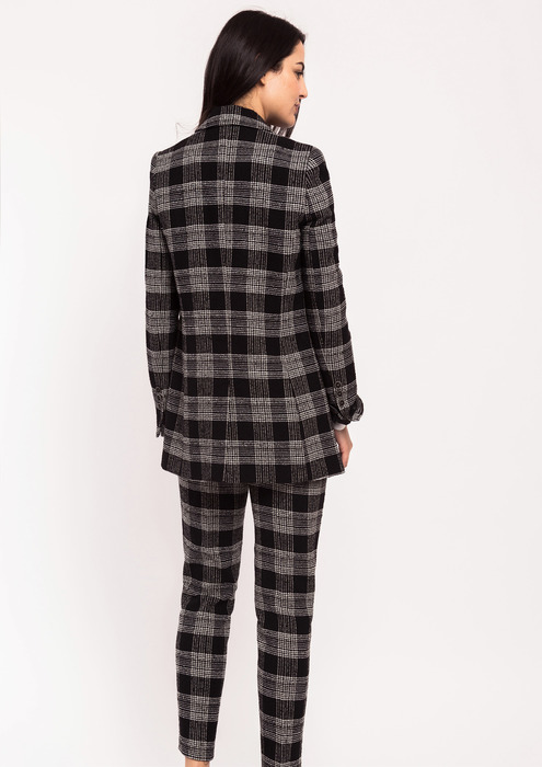 black check formal pants