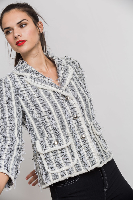 frayed tweed jacket