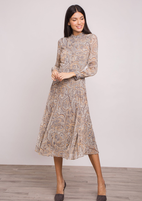paisley print midi dress