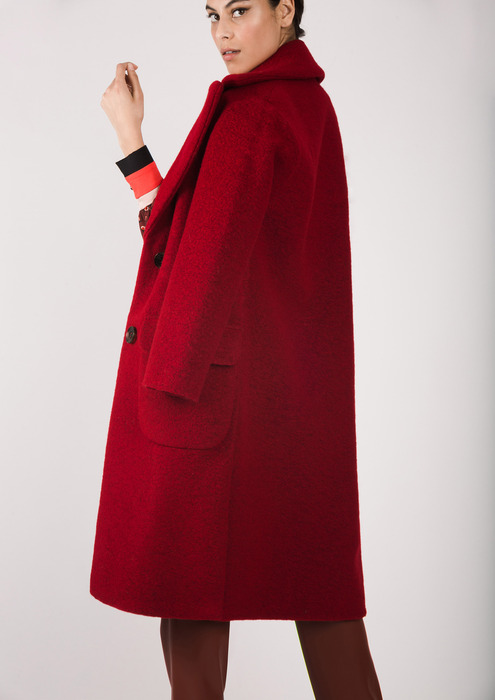 Red coat.