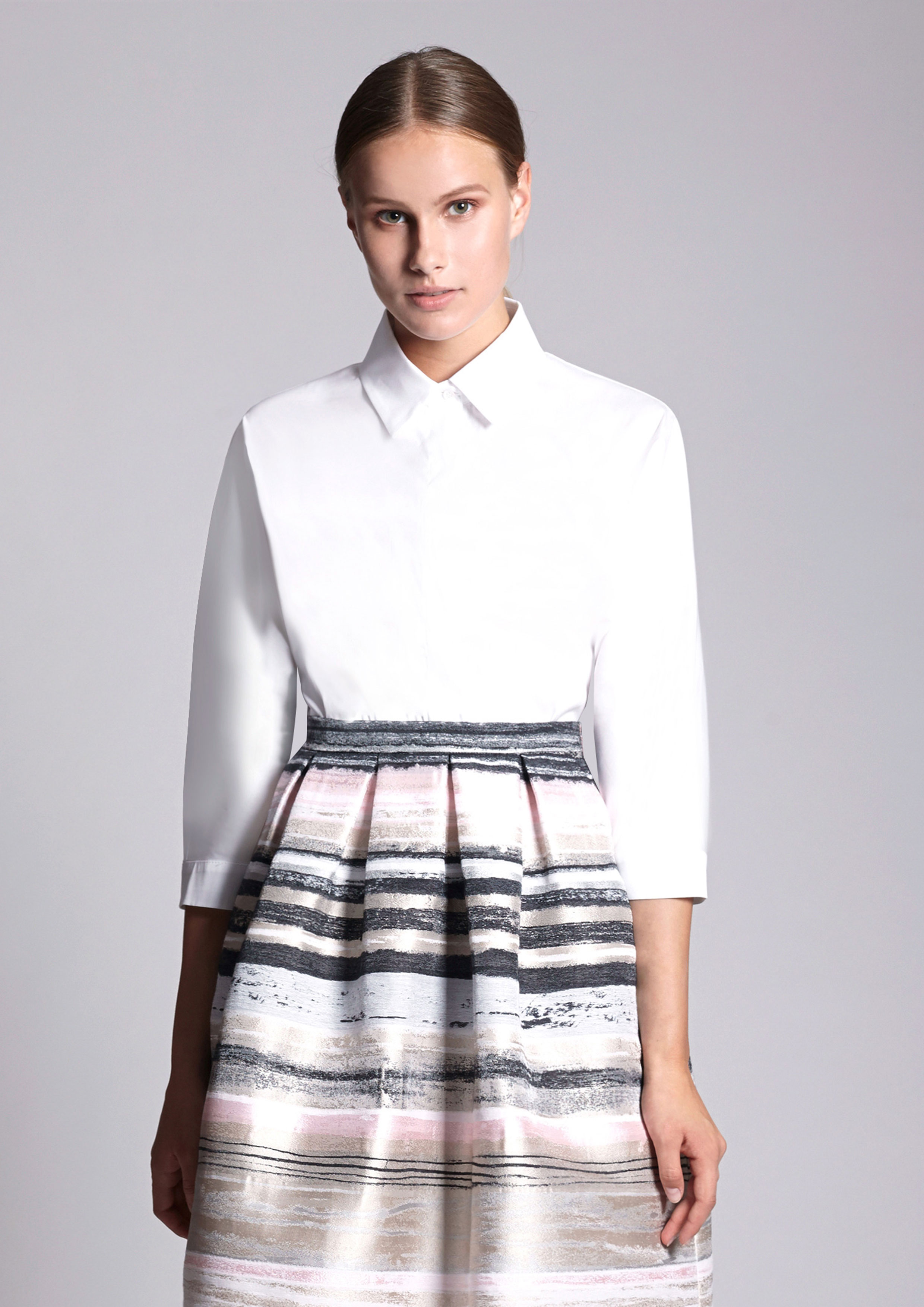 White kimono sleeve shirt