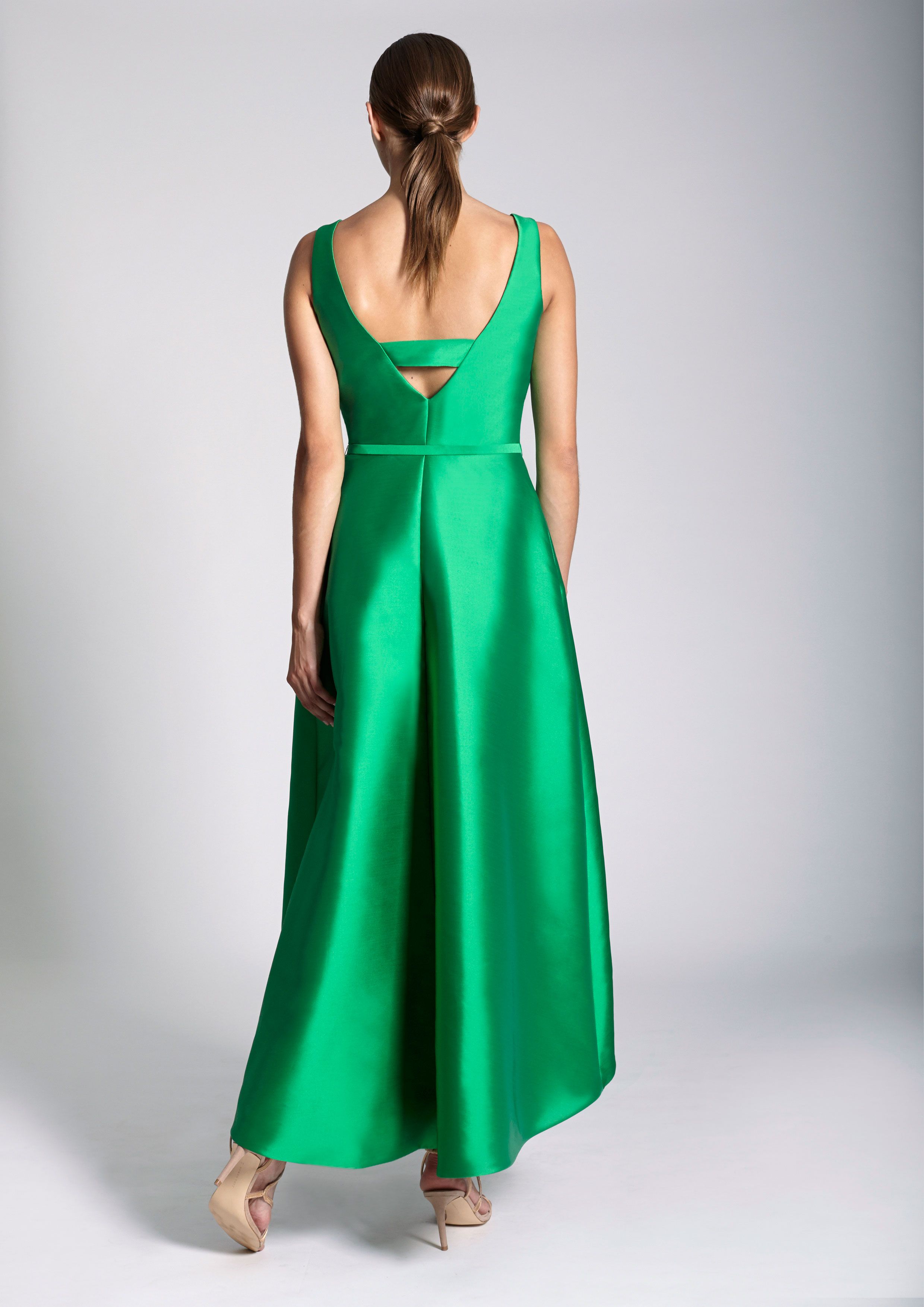 Long green evening dress