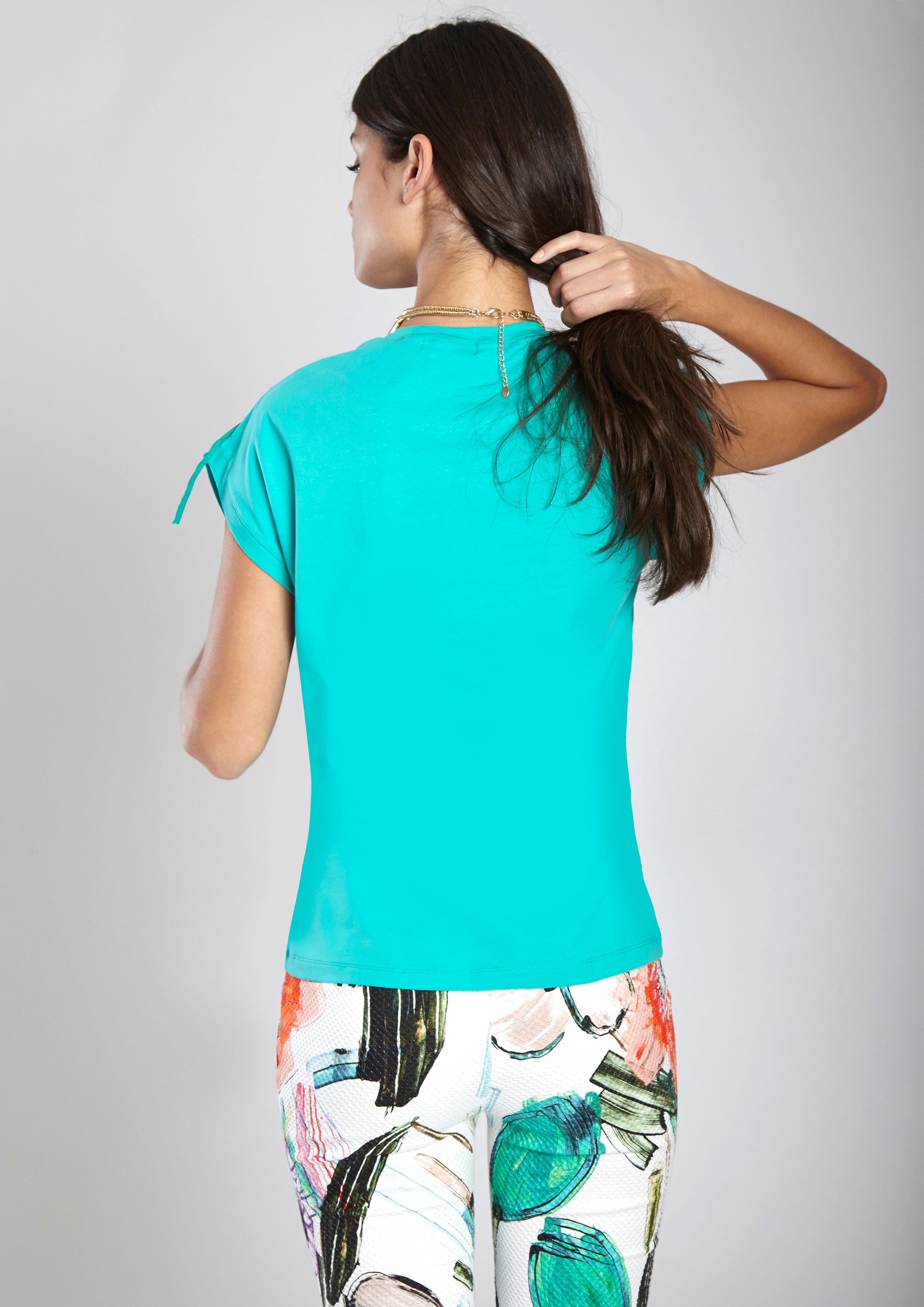 Green double layer T-shirt